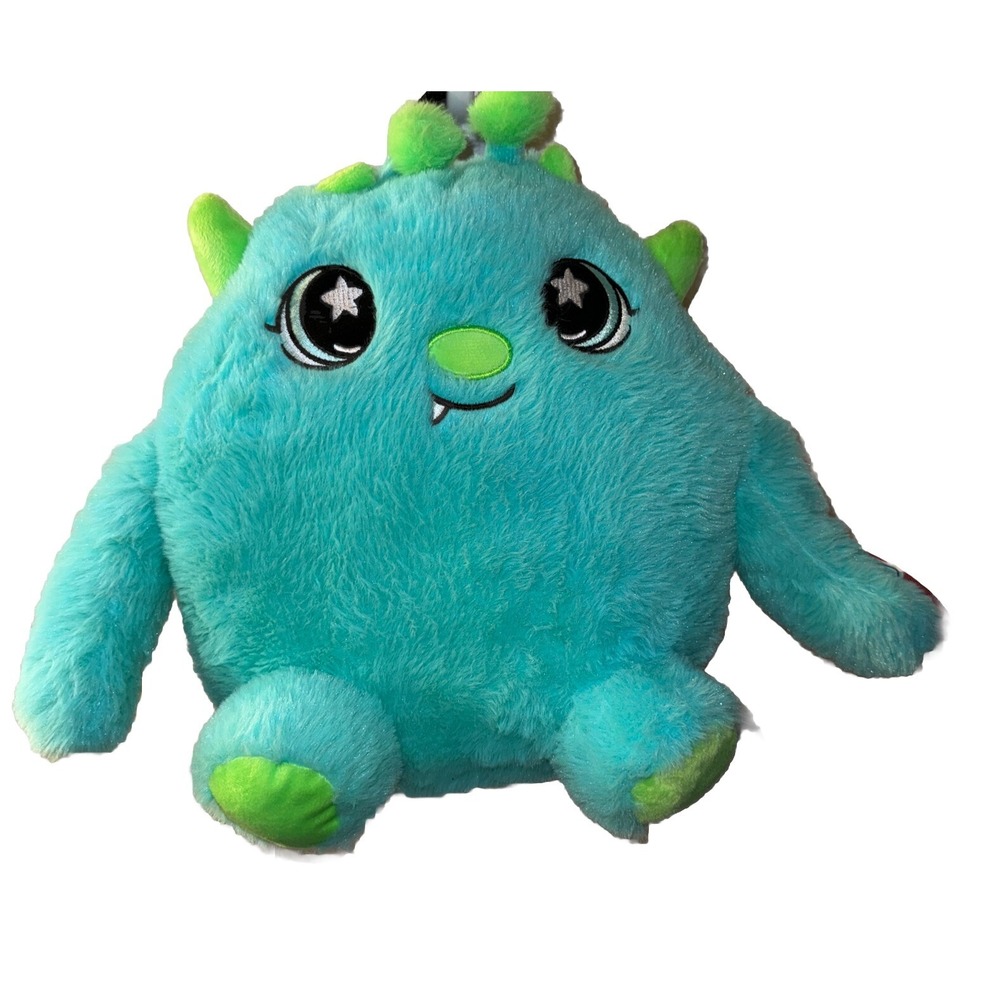 Fiesta Monster Plush Backpack Vernon Blue Green Soft Toy Star Eyes 10.5" NWT